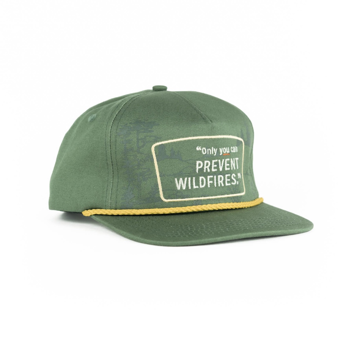 Tee Luv Smokey Bear Hat - Prevent Wildfires Smokey Bear Baseball Cap  (Forest Green)